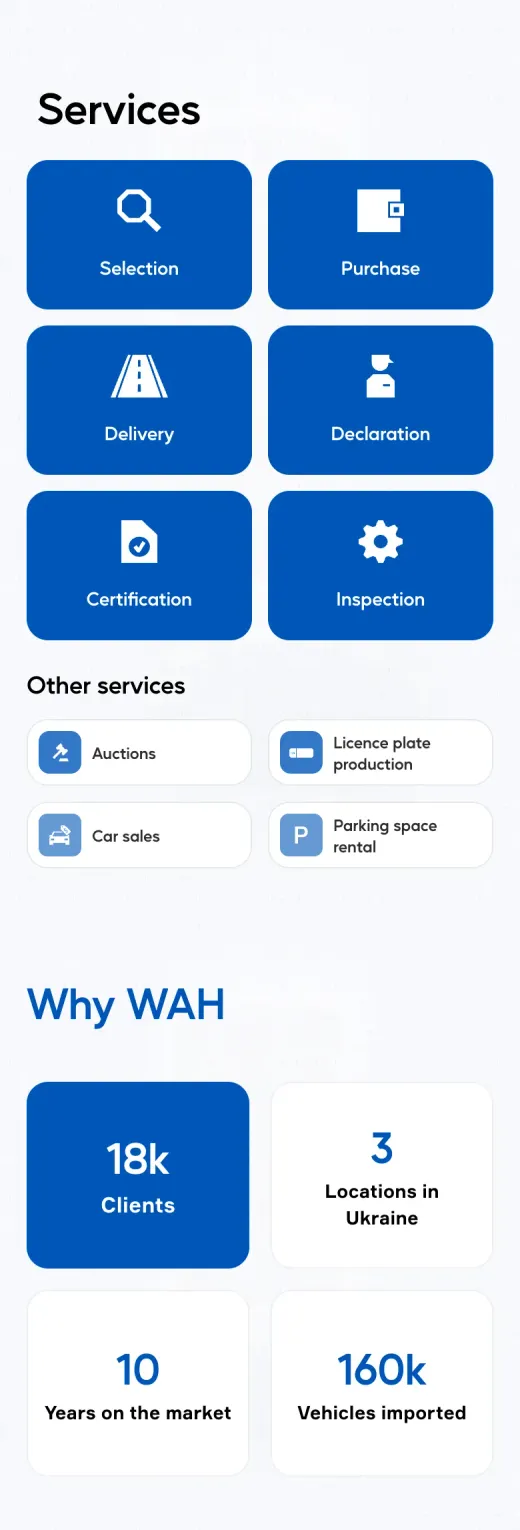 Services and Why WAH figures on a phone