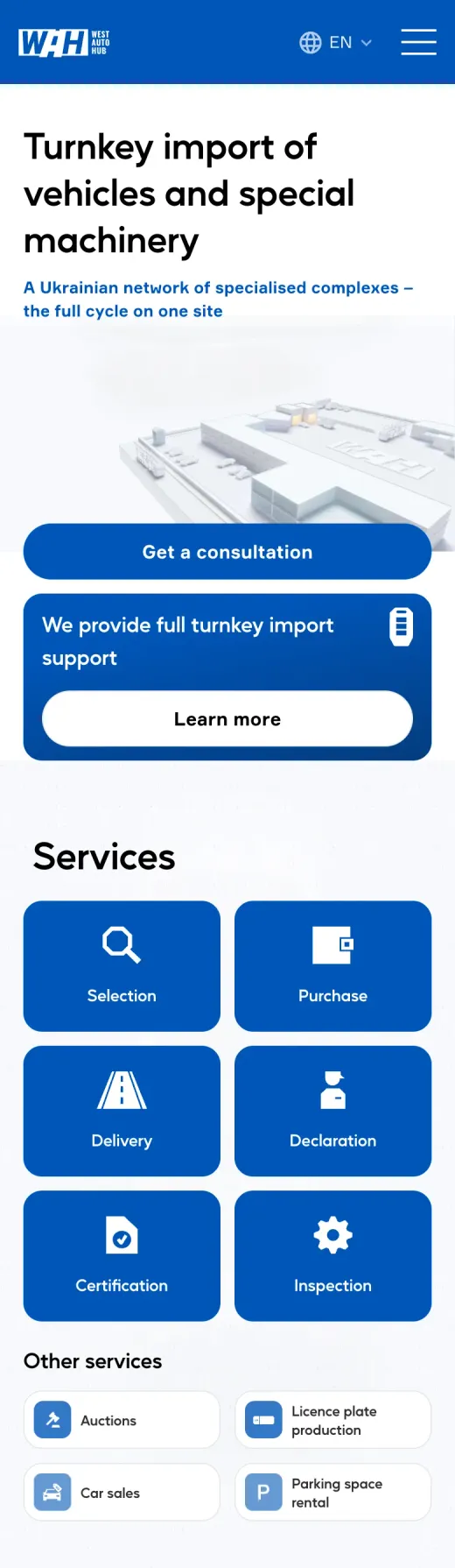 Home page on a phone